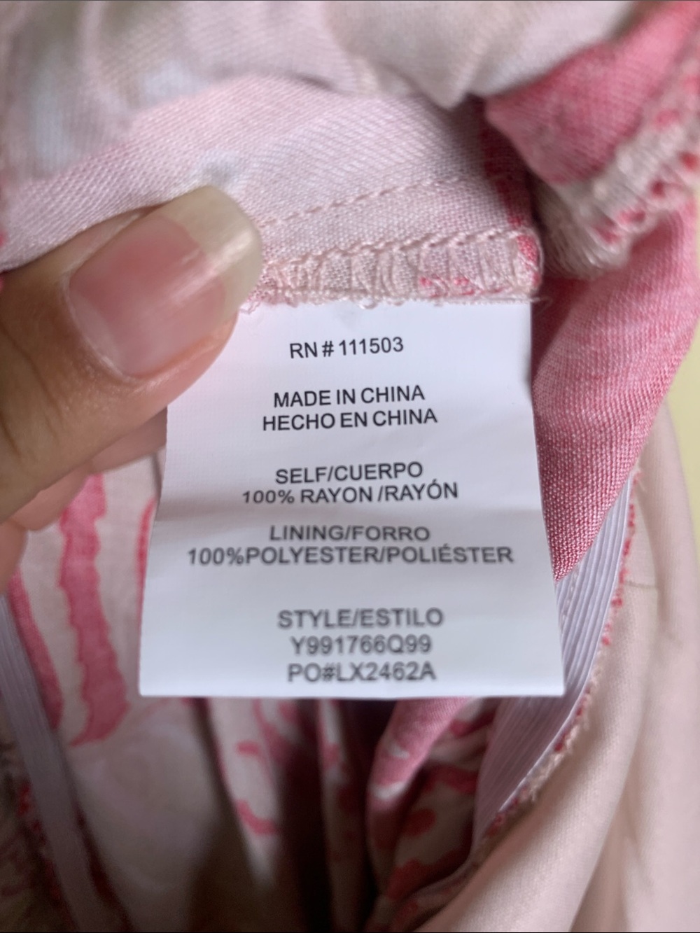 NWT Luxology Pink Red Tropical Print Jumpsuit, Size M - Picture 9 of 9